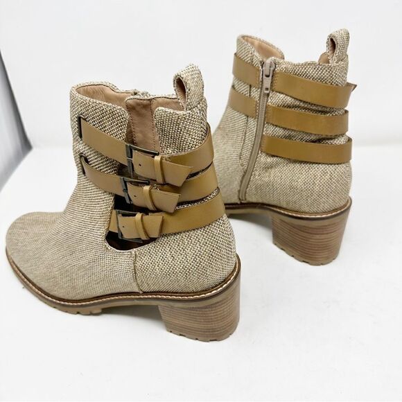 Seychelles Fabric Cut Out Anthropologie Boots Buckle 11 - Picture 5 of 7
